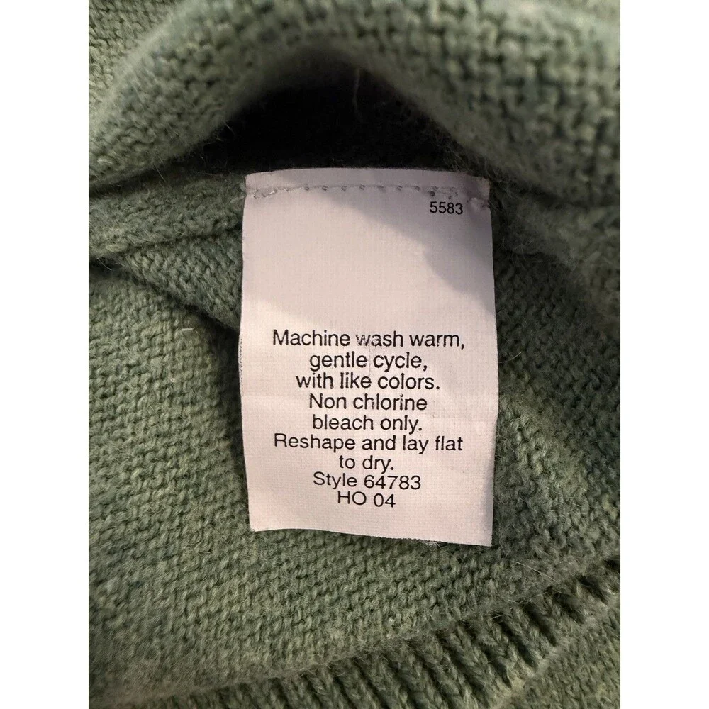 J.Crew Cotton Cashmere Crewneck Sweater Green Men’s Large Made in Japan Soft